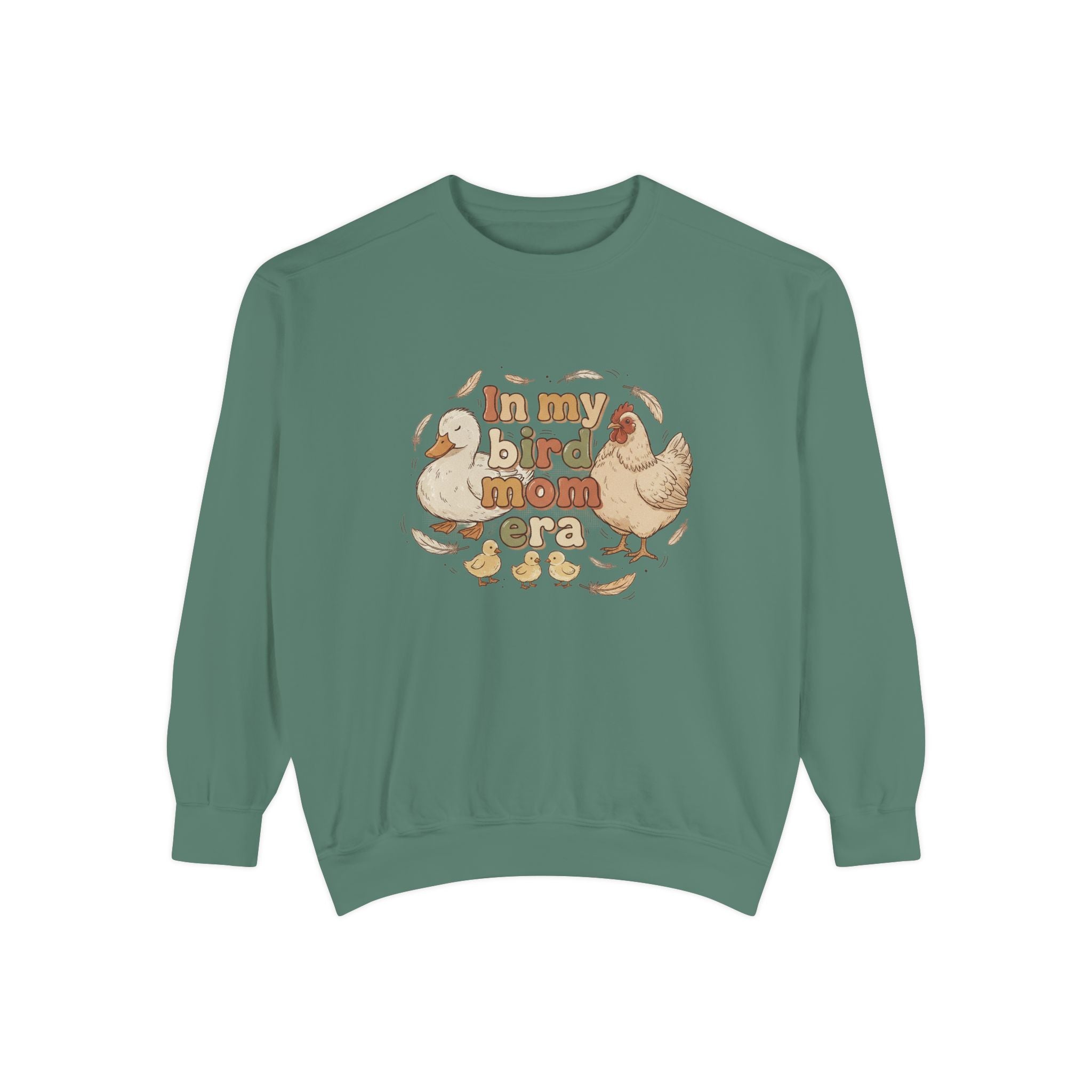 Bird Mom Sweatshirt — "In My Bird Mom Era" Cute Chicken Mom Graphic Crewneck