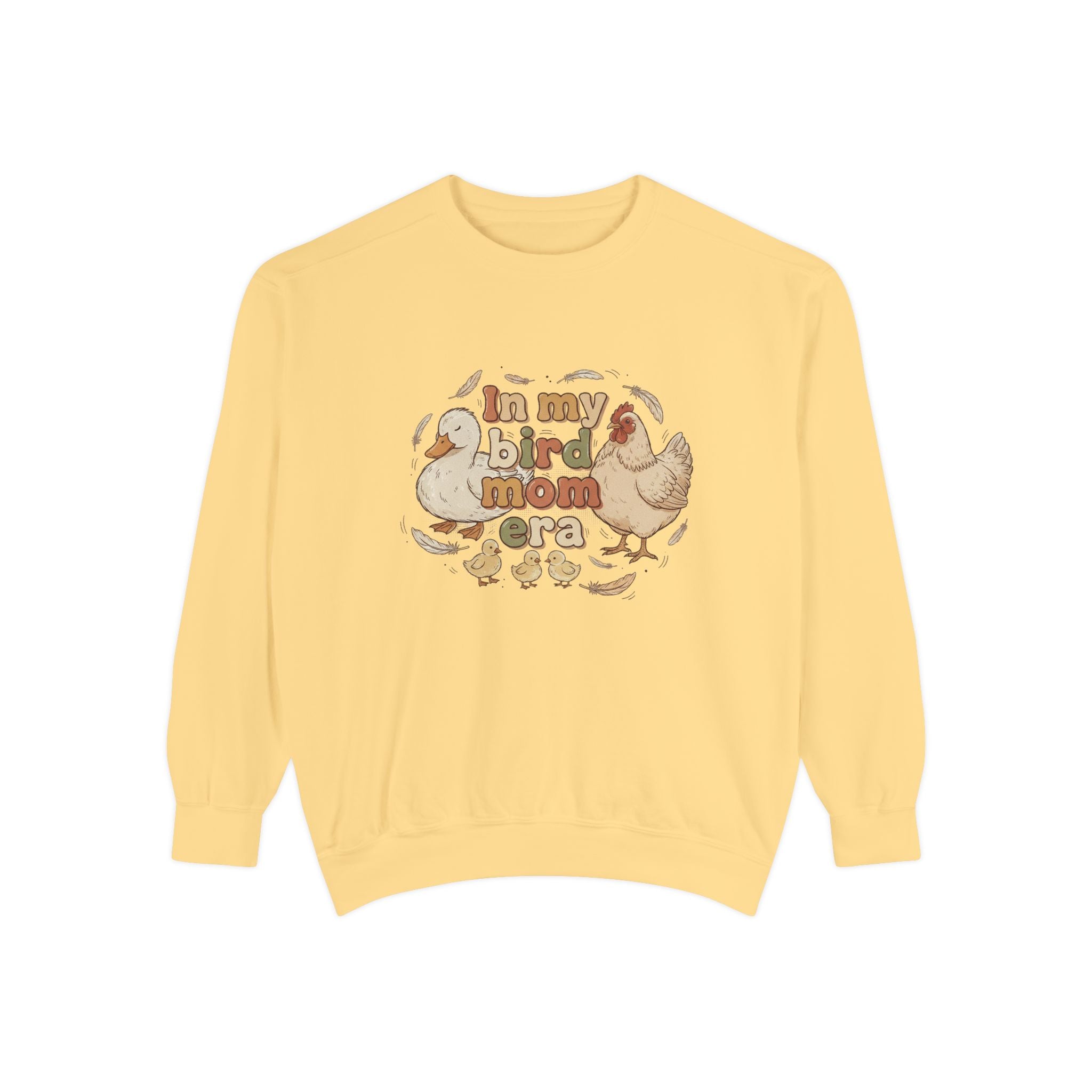 Bird Mom Sweatshirt — "In My Bird Mom Era" Cute Chicken Mom Graphic Crewneck