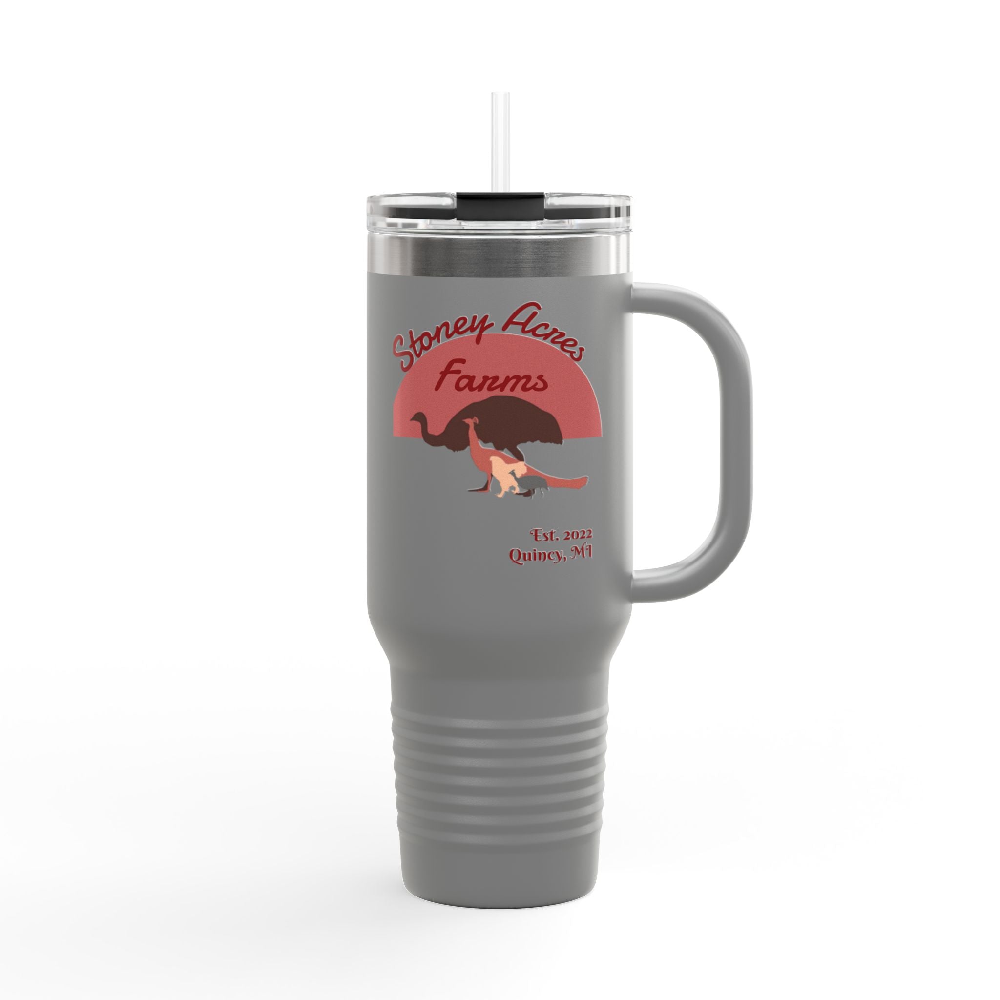 Stoney Acres Farms 40oz Insulated Travel Mug — Farm Animals Design