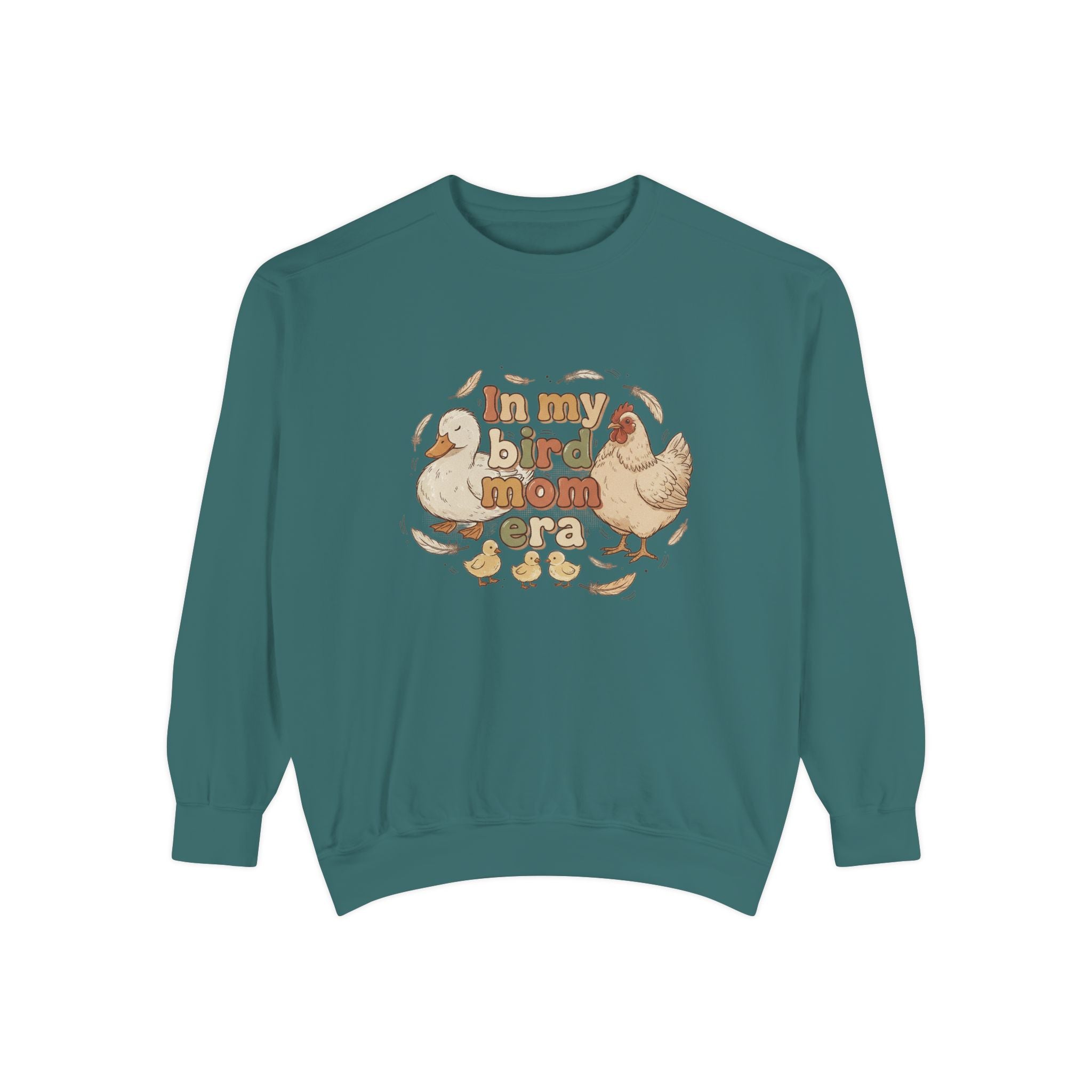 Bird Mom Sweatshirt — "In My Bird Mom Era" Cute Chicken Mom Graphic Crewneck