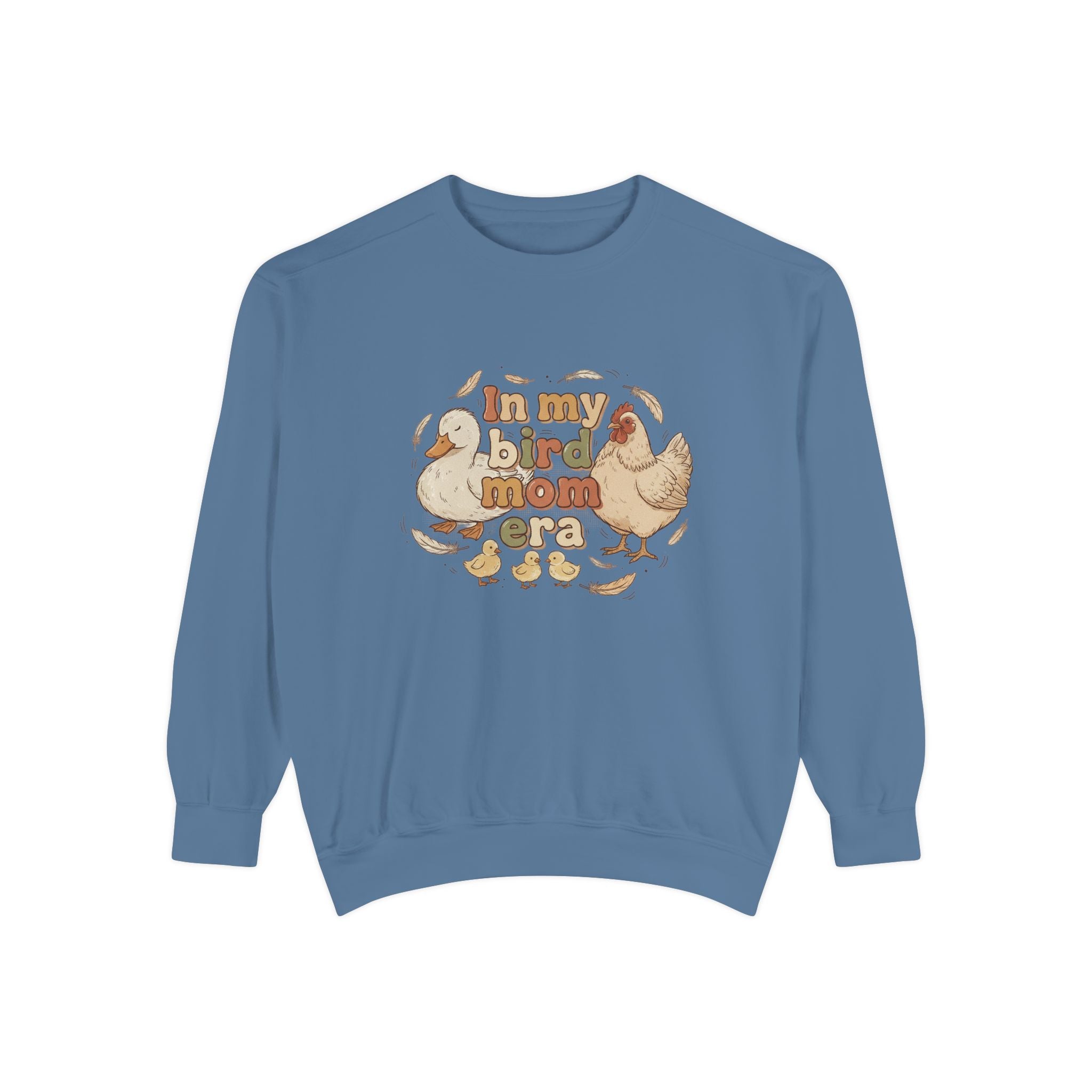 Bird Mom Sweatshirt — "In My Bird Mom Era" Cute Chicken Mom Graphic Crewneck