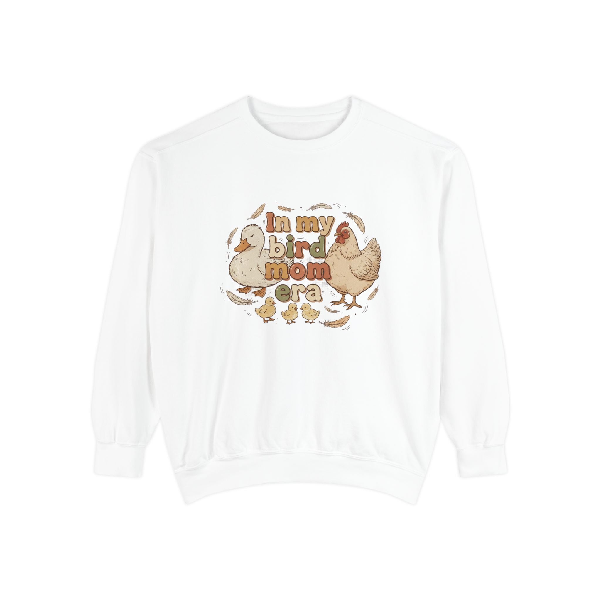 Bird Mom Sweatshirt — "In My Bird Mom Era" Cute Chicken Mom Graphic Crewneck