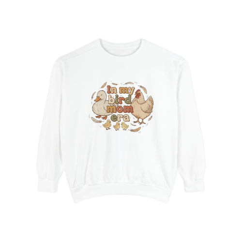 Bird Mom Sweatshirt — "In My Bird Mom Era" Cute Chicken Mom Graphic Crewneck