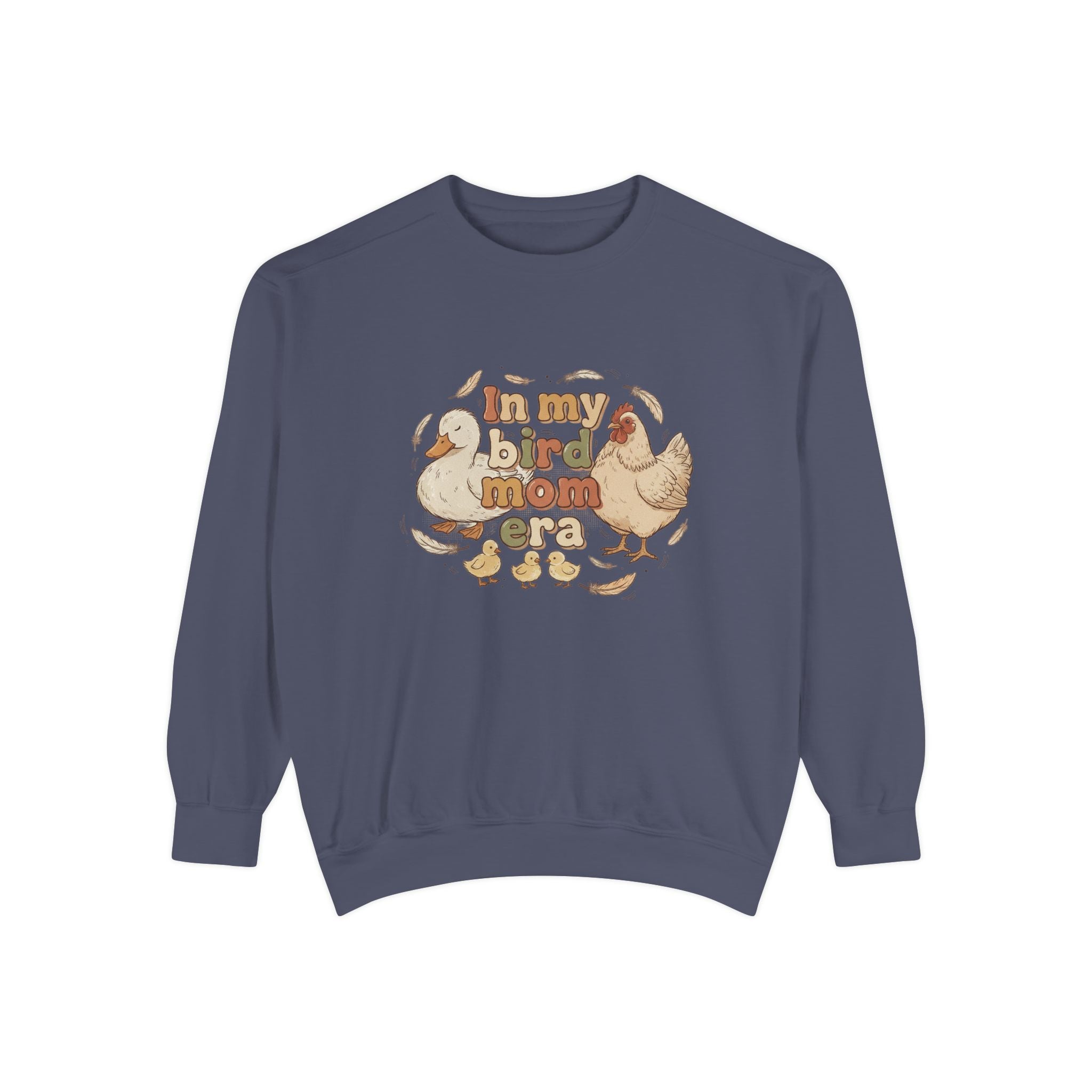Bird Mom Sweatshirt — "In My Bird Mom Era" Cute Chicken Mom Graphic Crewneck