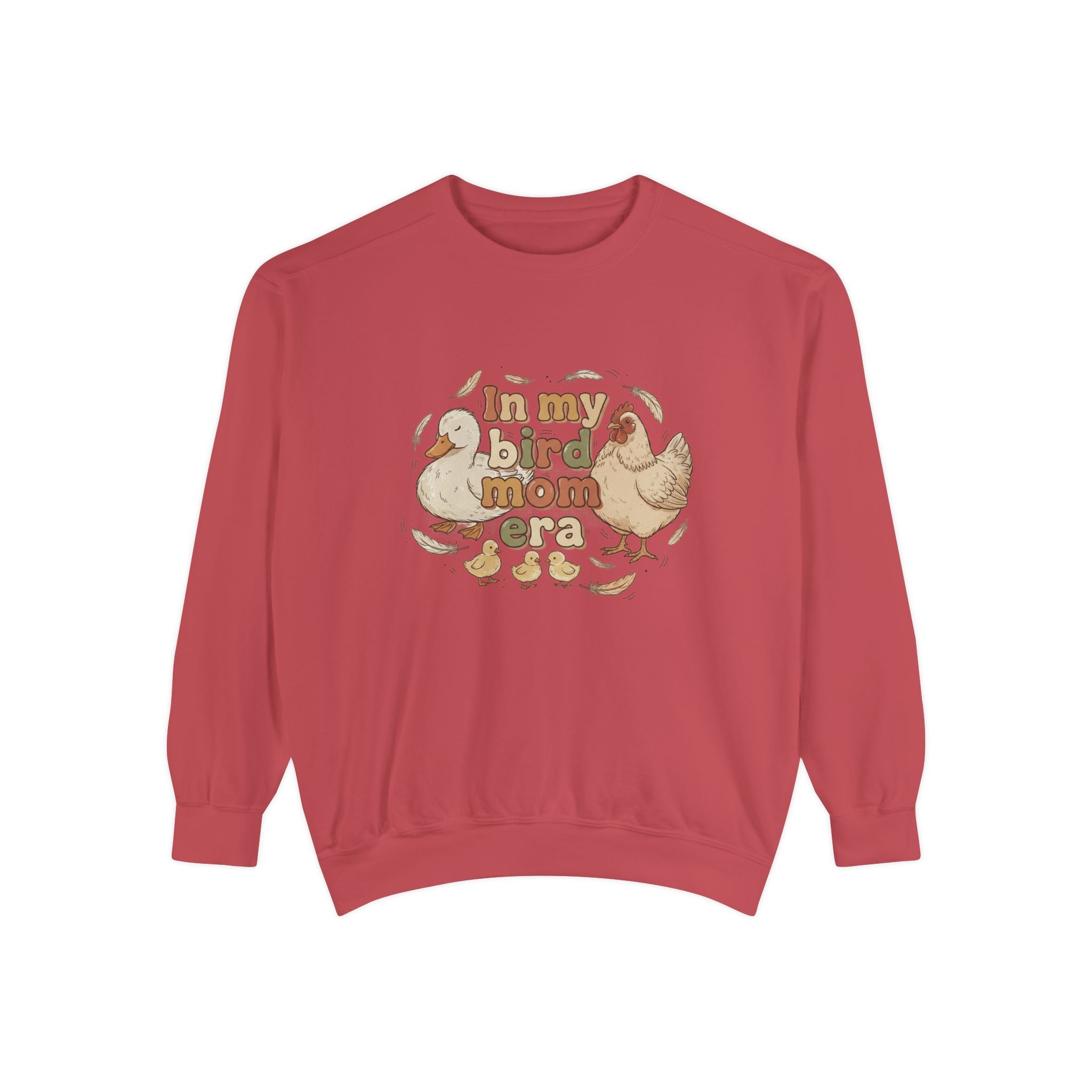 Bird Mom Sweatshirt — "In My Bird Mom Era" Cute Chicken Mom Graphic Crewneck