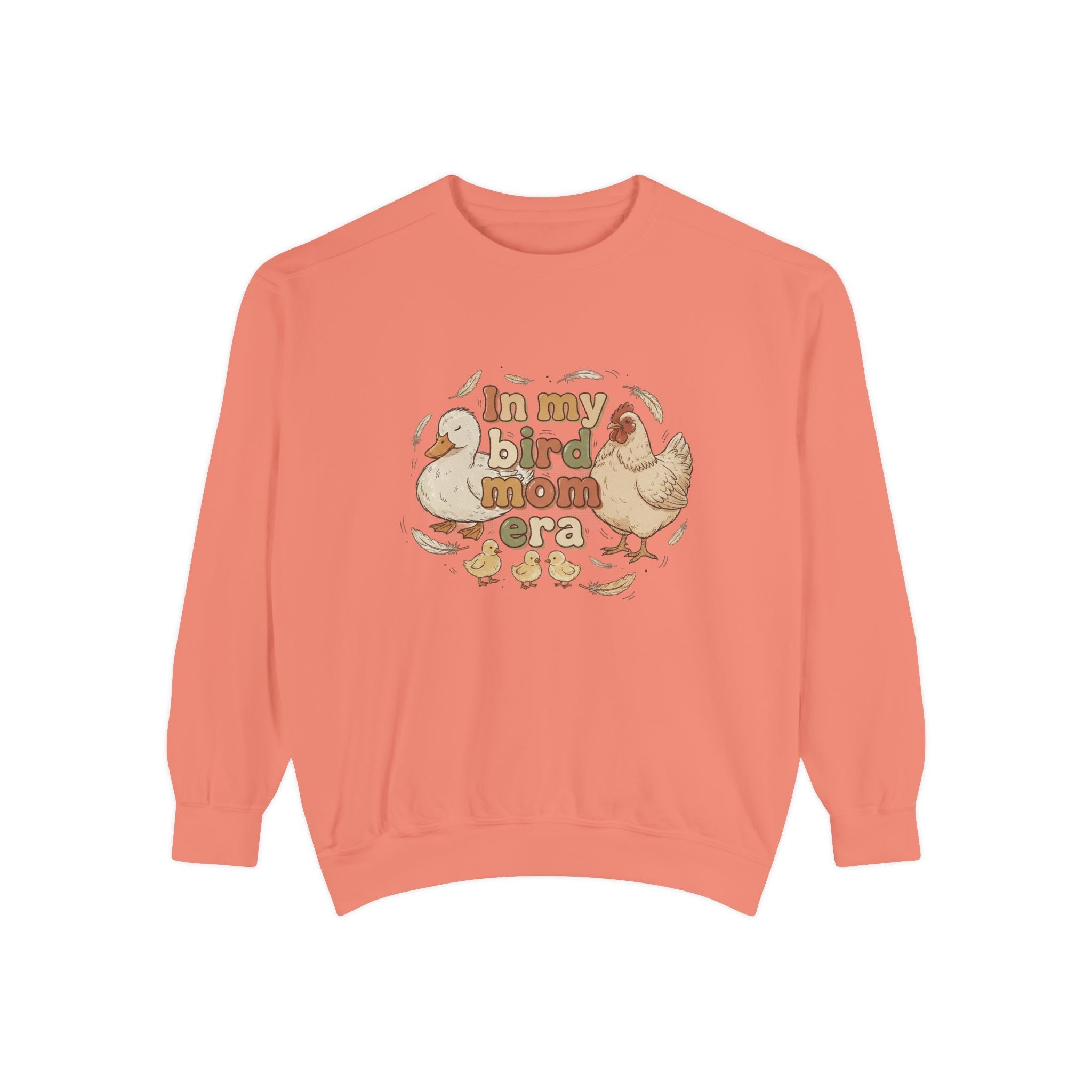 Bird Mom Sweatshirt — "In My Bird Mom Era" Cute Chicken Mom Graphic Crewneck