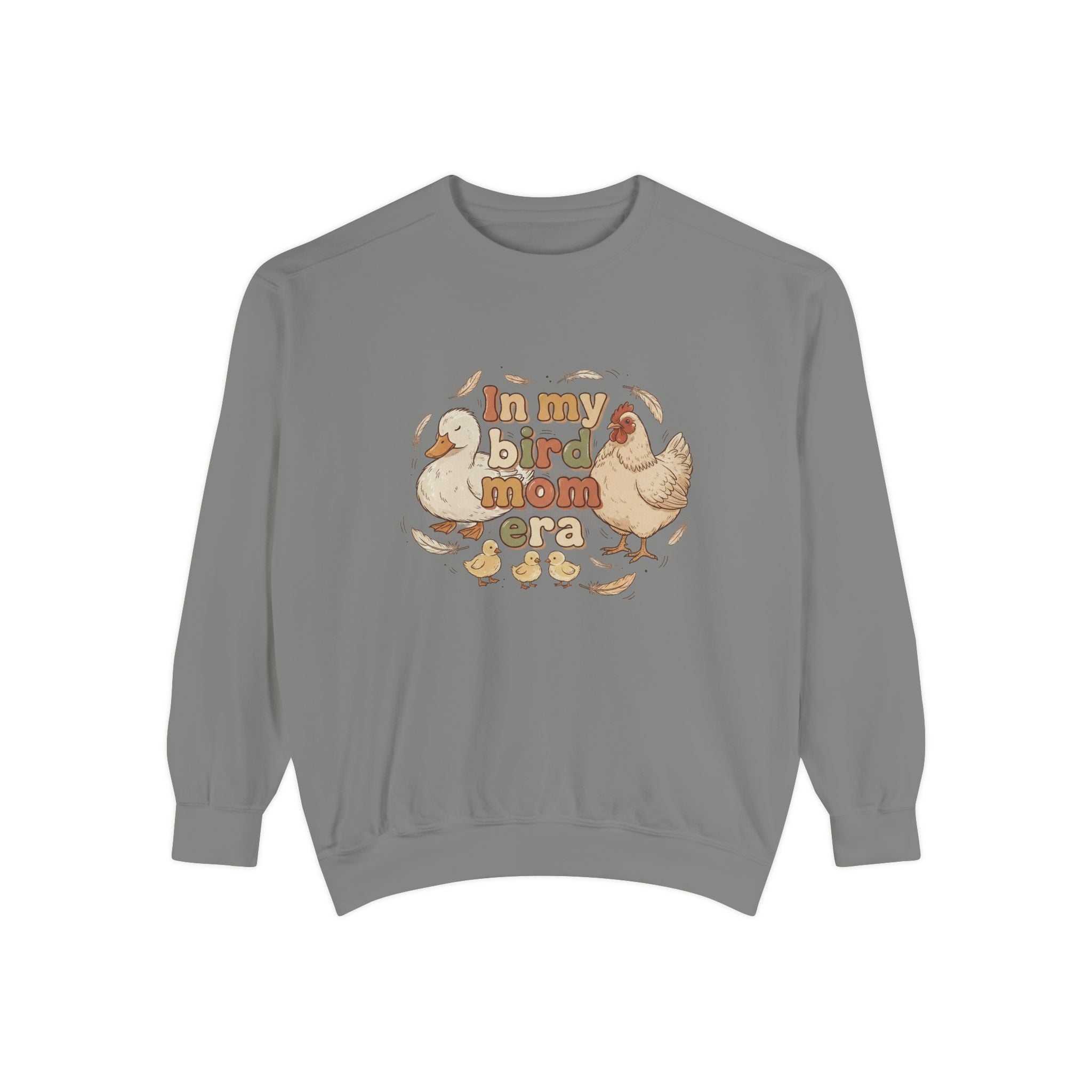 Bird Mom Sweatshirt — "In My Bird Mom Era" Cute Chicken Mom Graphic Crewneck