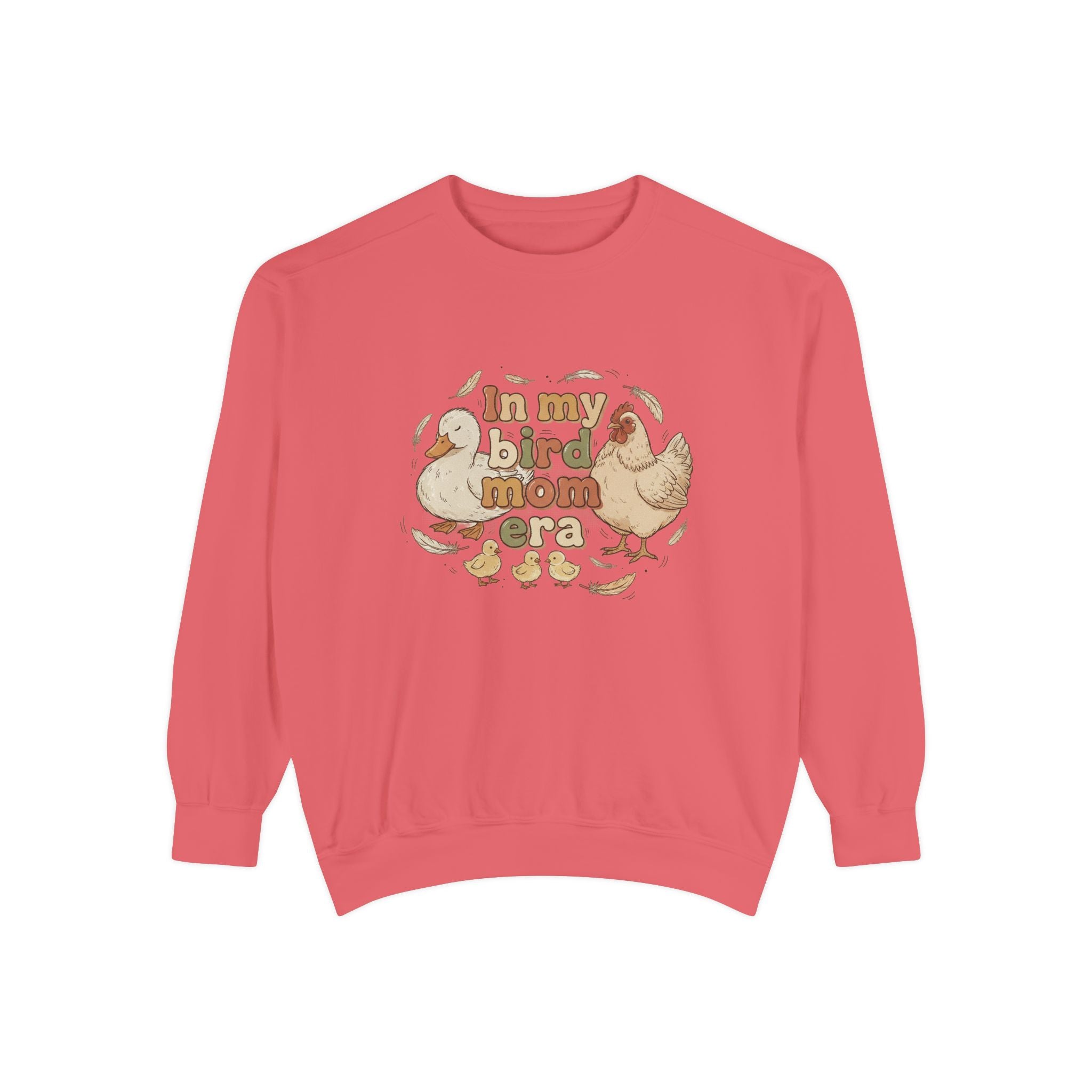 Bird Mom Sweatshirt — "In My Bird Mom Era" Cute Chicken Mom Graphic Crewneck